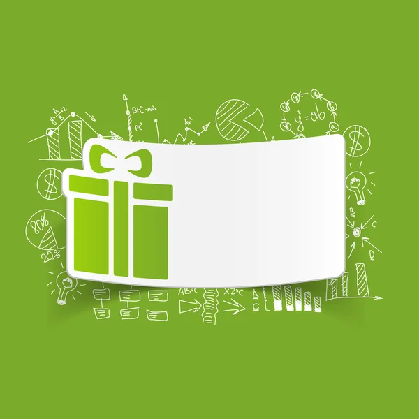 Formules d'affaires avec boîte cadeau — Image vectorielle