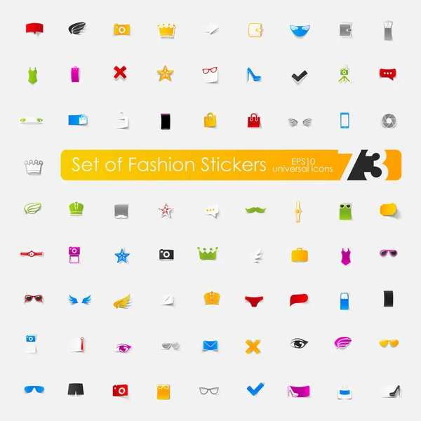 Jeu de stickers mode — Image vectorielle