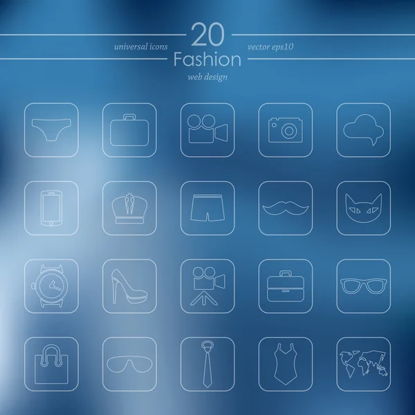 Conjunto de iconos de moda — Archivo Imágenes Vectoriales