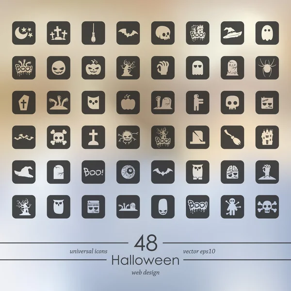 Conjunto de iconos de Halloween — Vector de stock