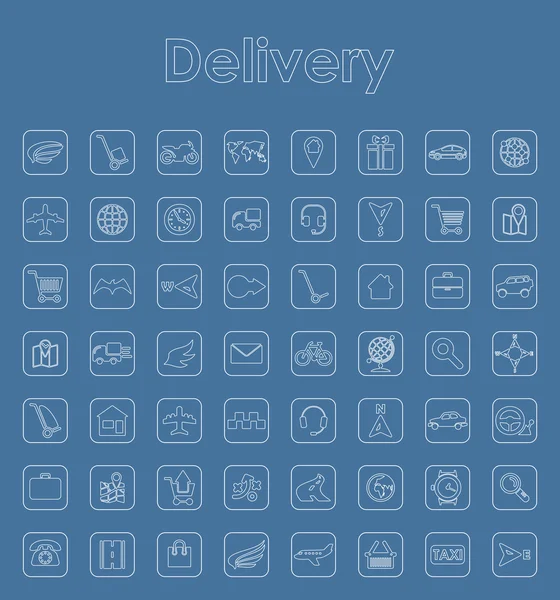 Ensemble d'icônes simples de livraison — Image vectorielle