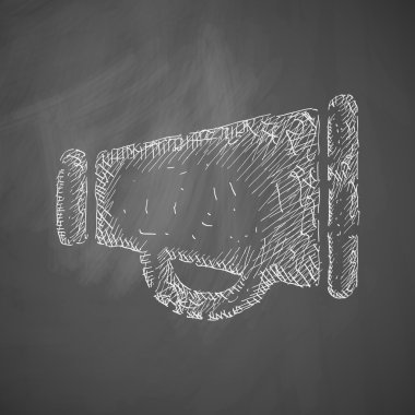 Kara tahta megafon simgesini