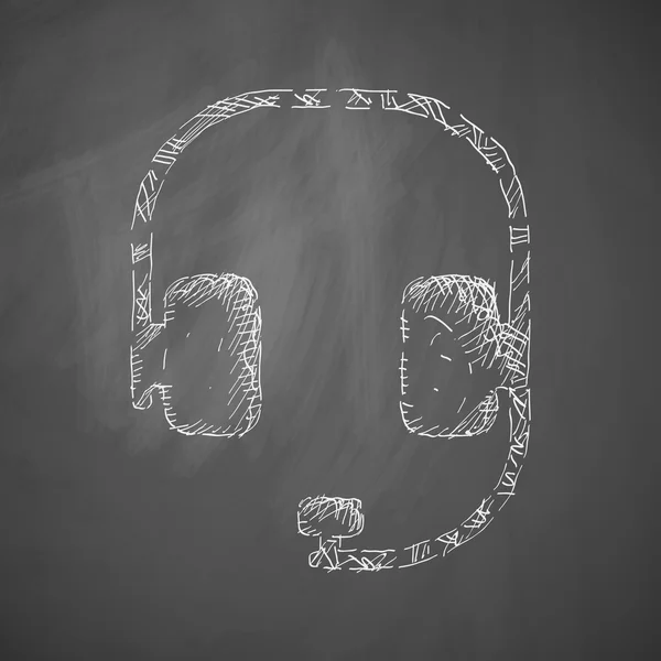 Ikona słuchawki na tablicy — Wektor stockowy