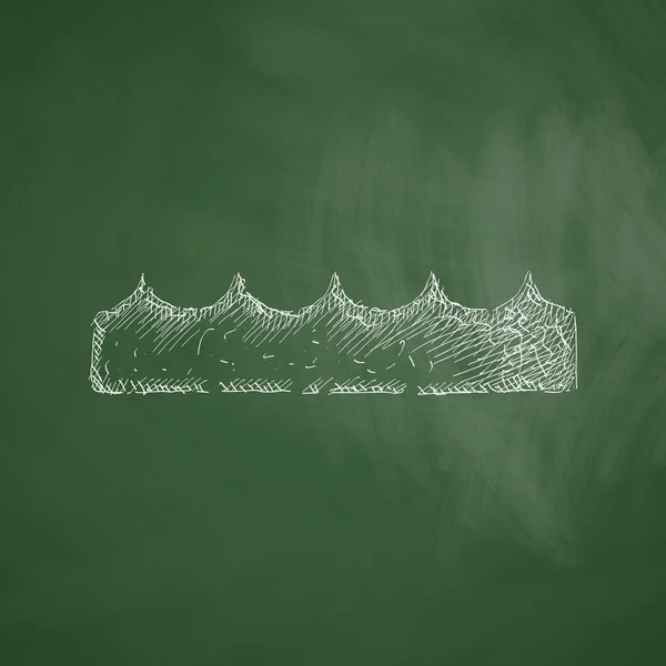 Wave icon on chalkboard — Stock Vector