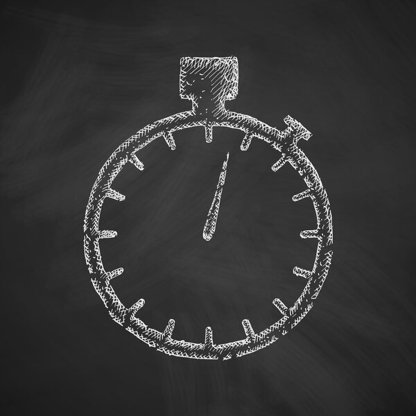 Значок секундомера на доске
