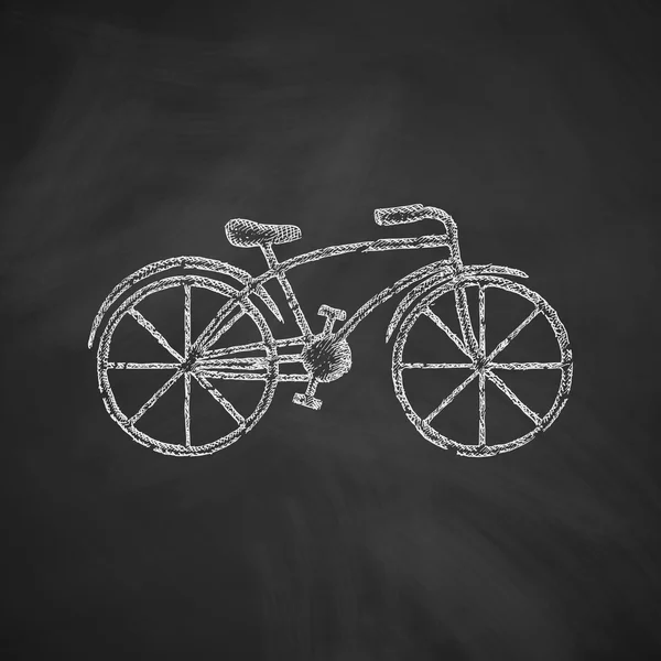 Icono de bicicleta en pizarra — Vector de stock