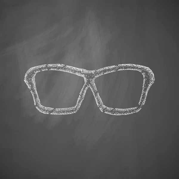 Glasses icon on chalkboard — Stock Vector