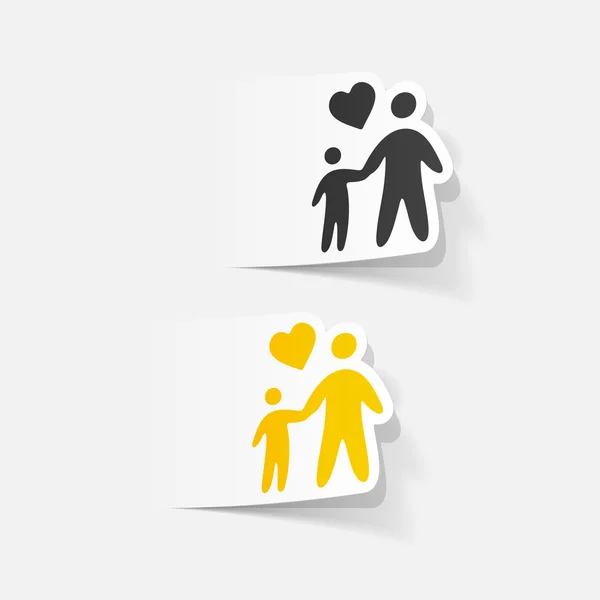 Elemento de diseño realista: familia — Vector de stock