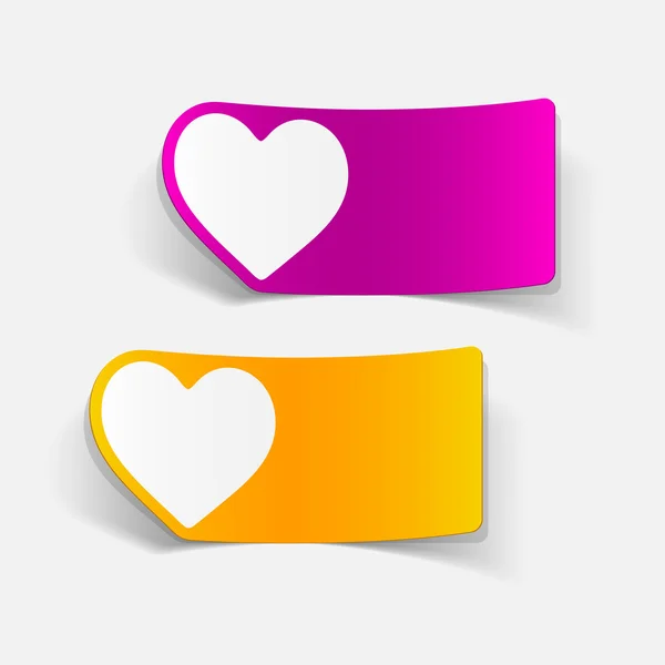 Realistic design element: heart — Stock Vector