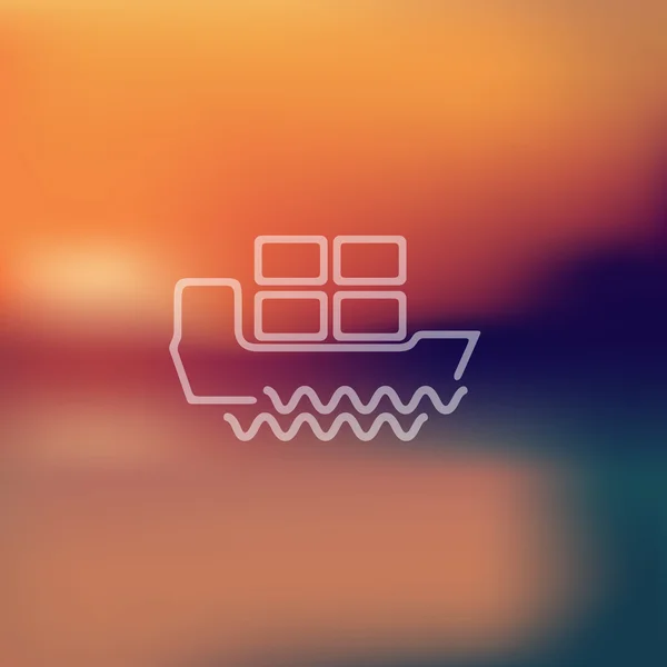 Bulanık gemi simgesi — Stok Vektör
