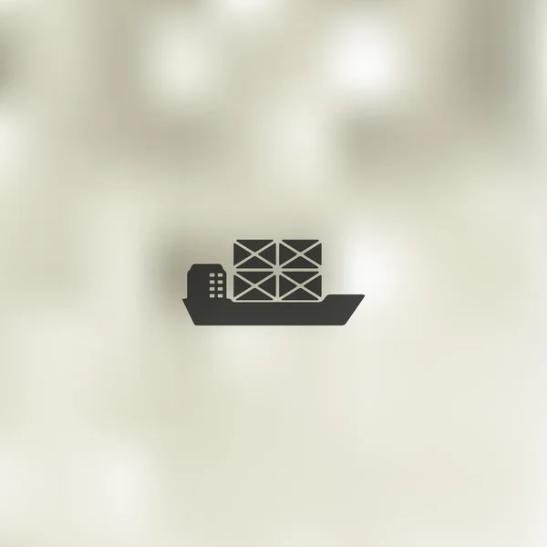 Icono borroso del barco — Vector de stock