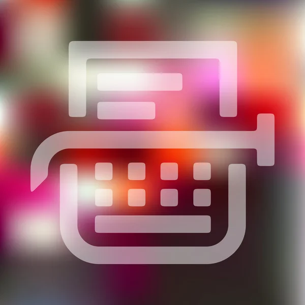 Blurred typewriter icon — Stock Vector