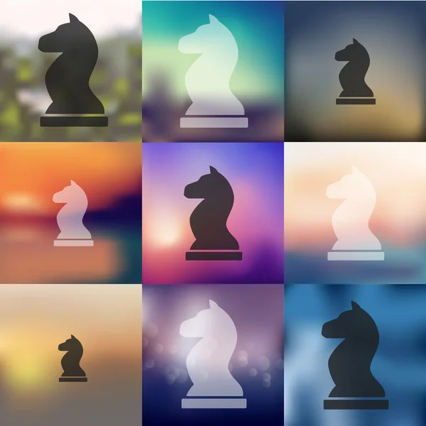 Ikona rozmazané šachy — Stockový vektor