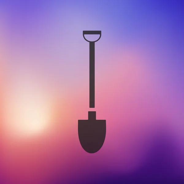 Blurred shovel icon — Stock Vector