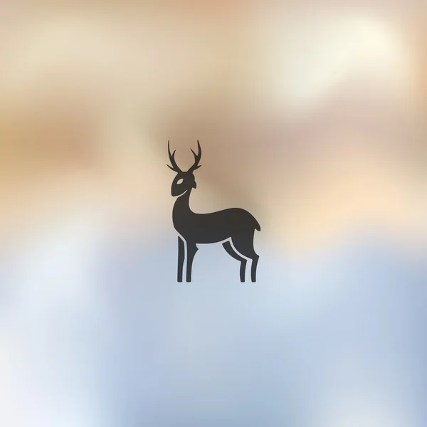 Icono de ciervo borroso — Archivo Imágenes Vectoriales