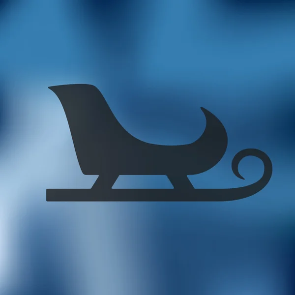 Icono de trineo borroso — Vector de stock