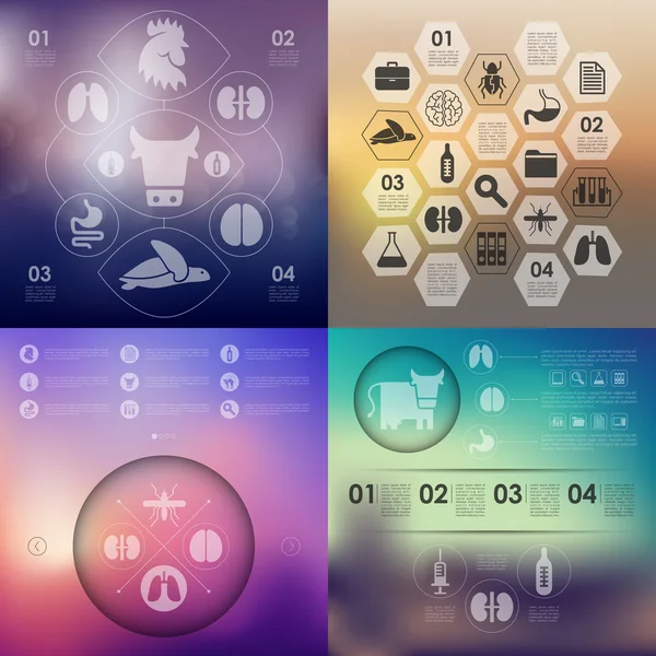 Éléments d'infographie vétérinaire — Image vectorielle