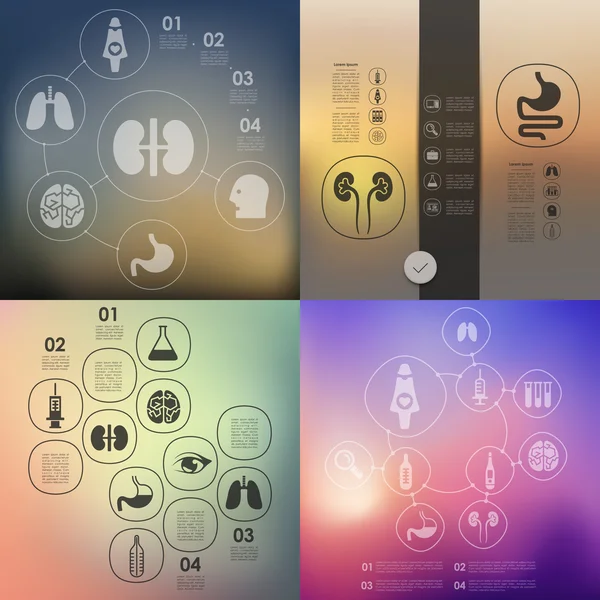 Medicina elementos infográficos — Vetor de Stock