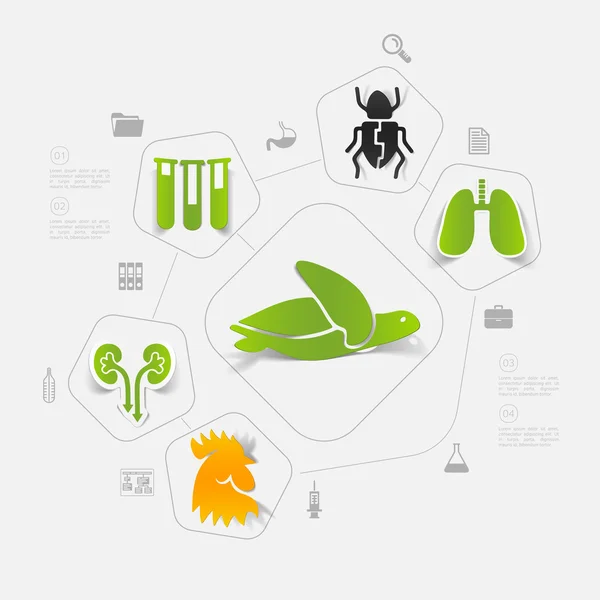 Autocollant vétérinaire infographie — Image vectorielle