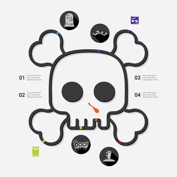 Halloween infographic elementen — Stockvector