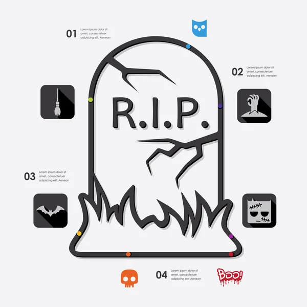 Halloween infographic elementen — Stockvector