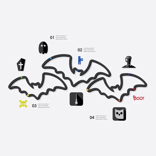 Halloween infographic elementen — Stockvector