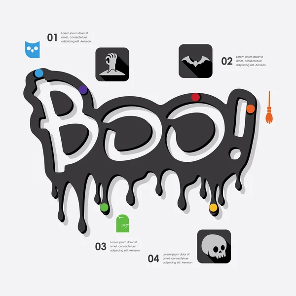 Elementi infografici di Halloween — Vettoriale Stock