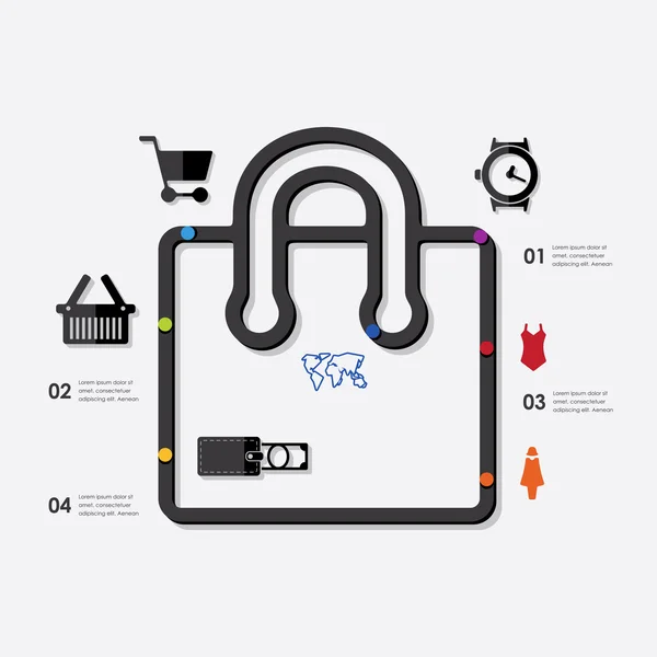 Elementos infográficos de moda — Vetor de Stock