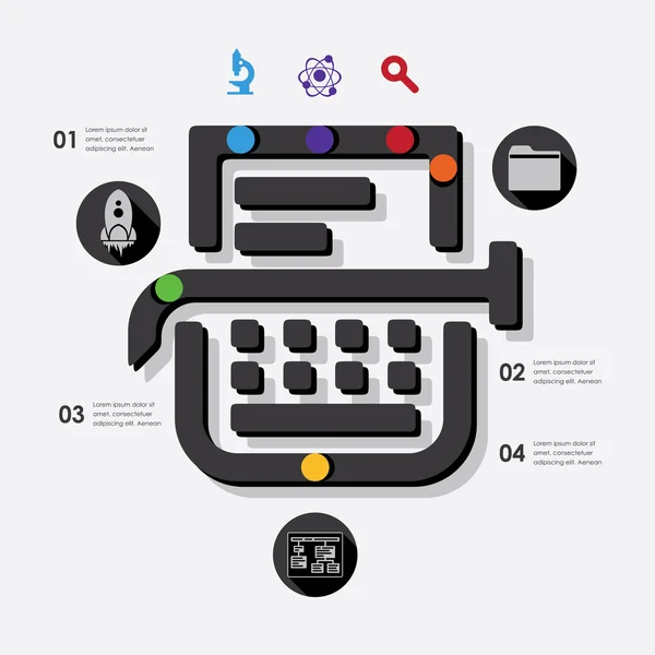 Elementos infográficos de la educación — Vector de stock