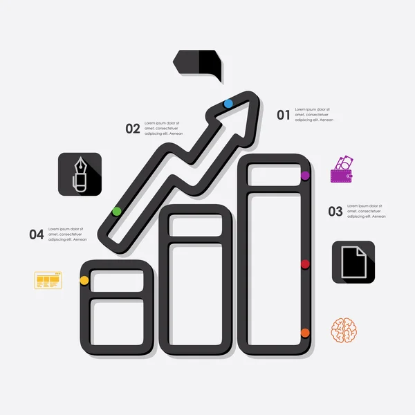 Elementos infográficos de negócios — Vetor de Stock