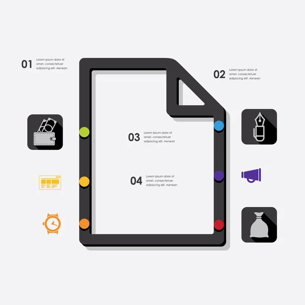 Elementos de infografía empresarial — Archivo Imágenes Vectoriales