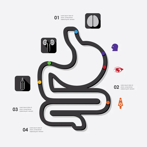 Medicina elementos infográficos — Vetor de Stock