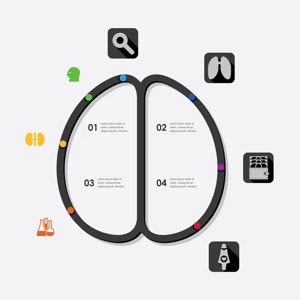 Medicína infographic prvky — Stockový vektor