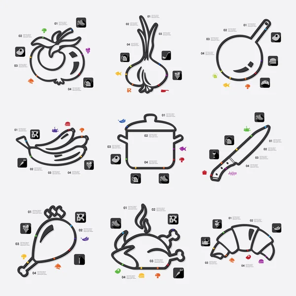 Restaurant infographic elements — Stock Vector