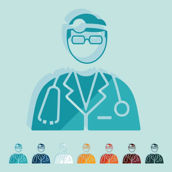 Diseño plano: doctor — Vector de stock