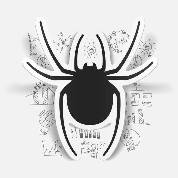 Geschäftsformeln mit Spinne zeichnen — Stockvektor
