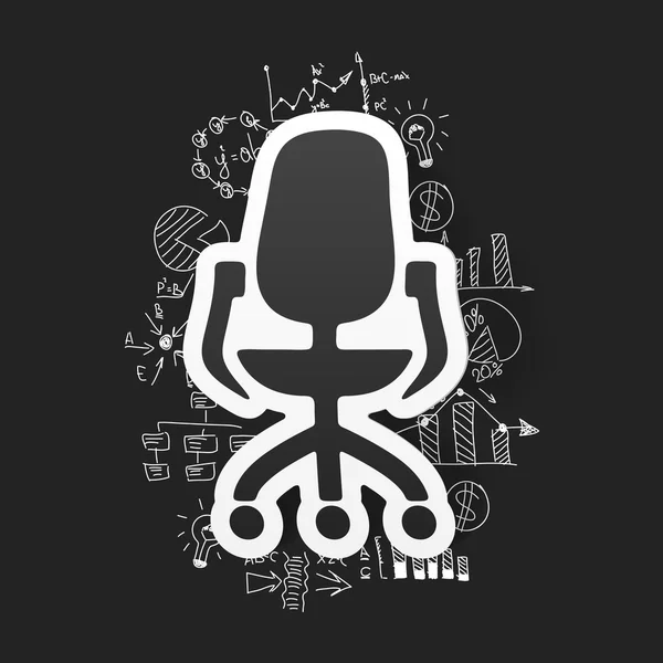 Formules d'affaires avec chaise de bureau — Image vectorielle