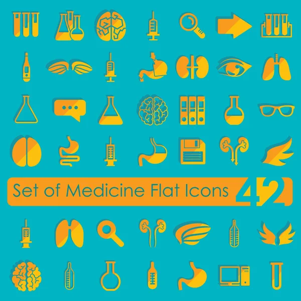 Set of medical flat icons — Stock Vector