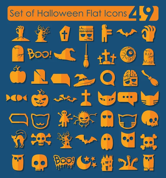 Zestaw ikon halloween — Wektor stockowy