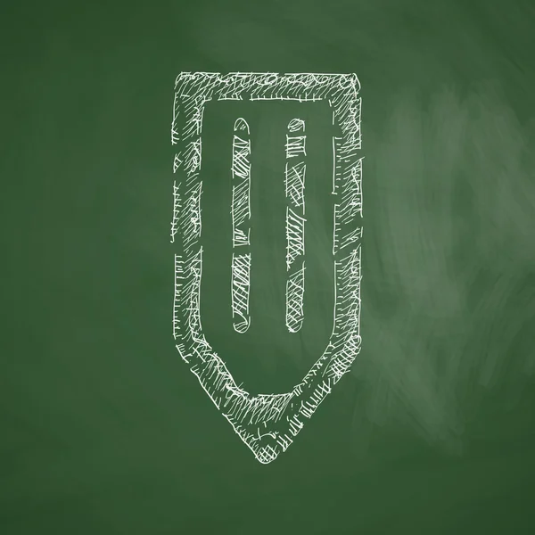 Pencil icon on chalkboard — Stock Vector