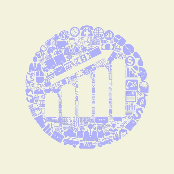 Wykres ikona w kształcie — Wektor stockowy