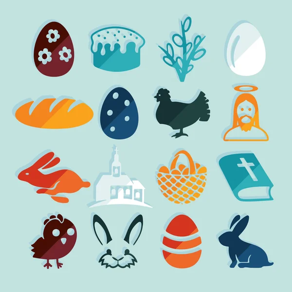 Set of easter icons Vector Graphics