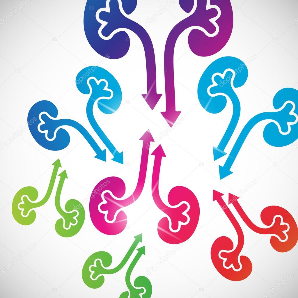 Abstract background with kidneys