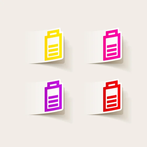 Chargez l'icône de la batterie — Image vectorielle