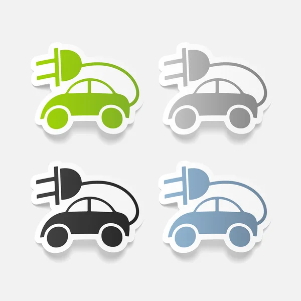 Eco auto pictogram — Stockvector