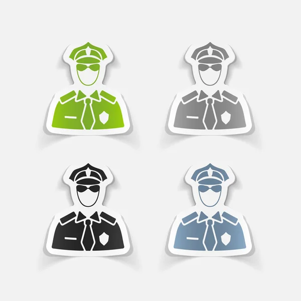 Icono oficial de policía — Vector de stock