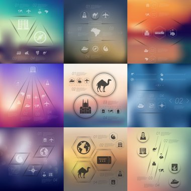 Turizm Infographic elemanları