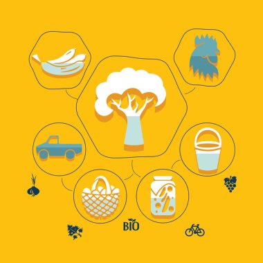 Tarım düz Infographic