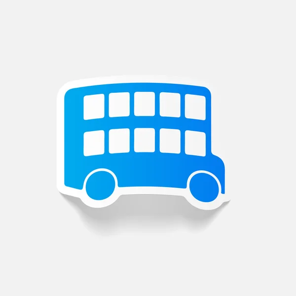 Bus icône double étage — Image vectorielle