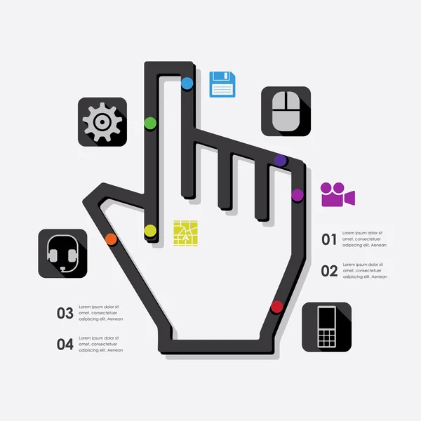 Elementy technologii infographic — Wektor stockowy